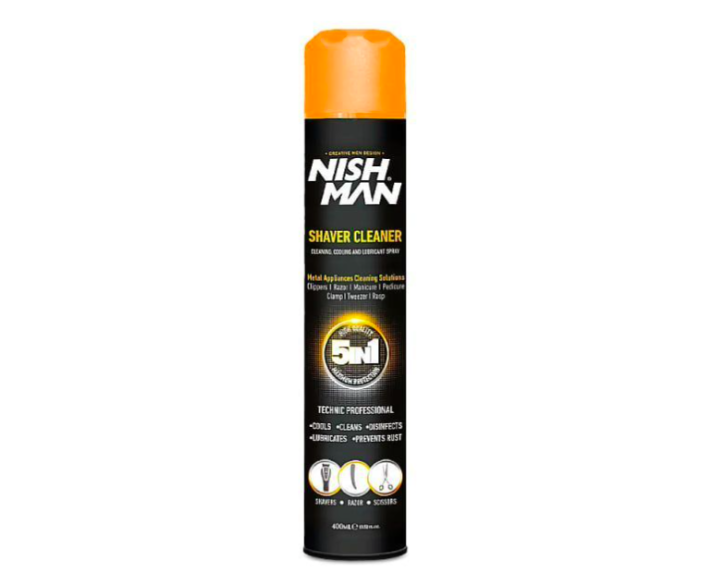 Засіб для очищення машинок для стриження та електробритв Nishman Shaver Cleaner 5in1