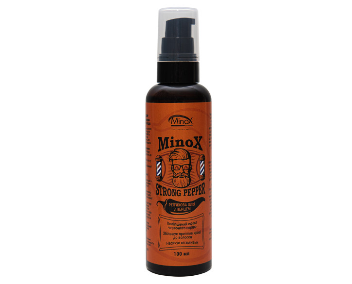 Реп’яхова олія Minox Strong Pepper з червоним перцем для росту волосся та бороди