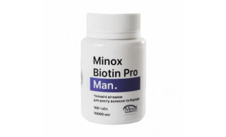 Вітаміни Minox Biotin Pro Man для росту та проти випадіння волосся 100таб.