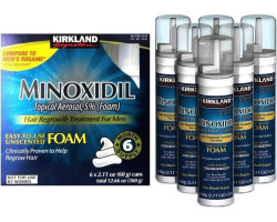 Піна Kirkland Minoxidil 5% для росту волосся та бороди 6 флаконів по 60мл
